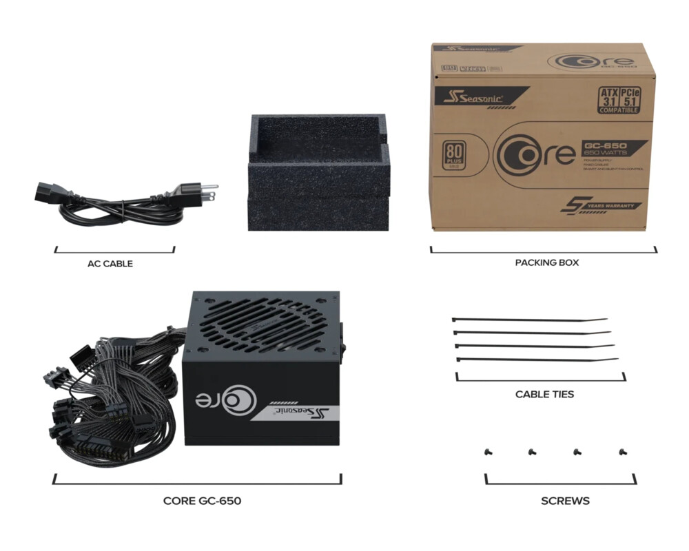 Захранване Seasonic ATX 650W Gold - CORE GC-650 - S... 14