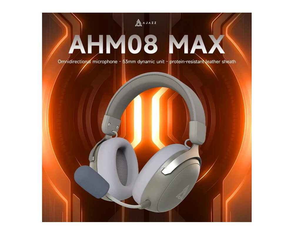 Слушалки Ajazz безжични Wireless - AHM08 MAX Gray 12