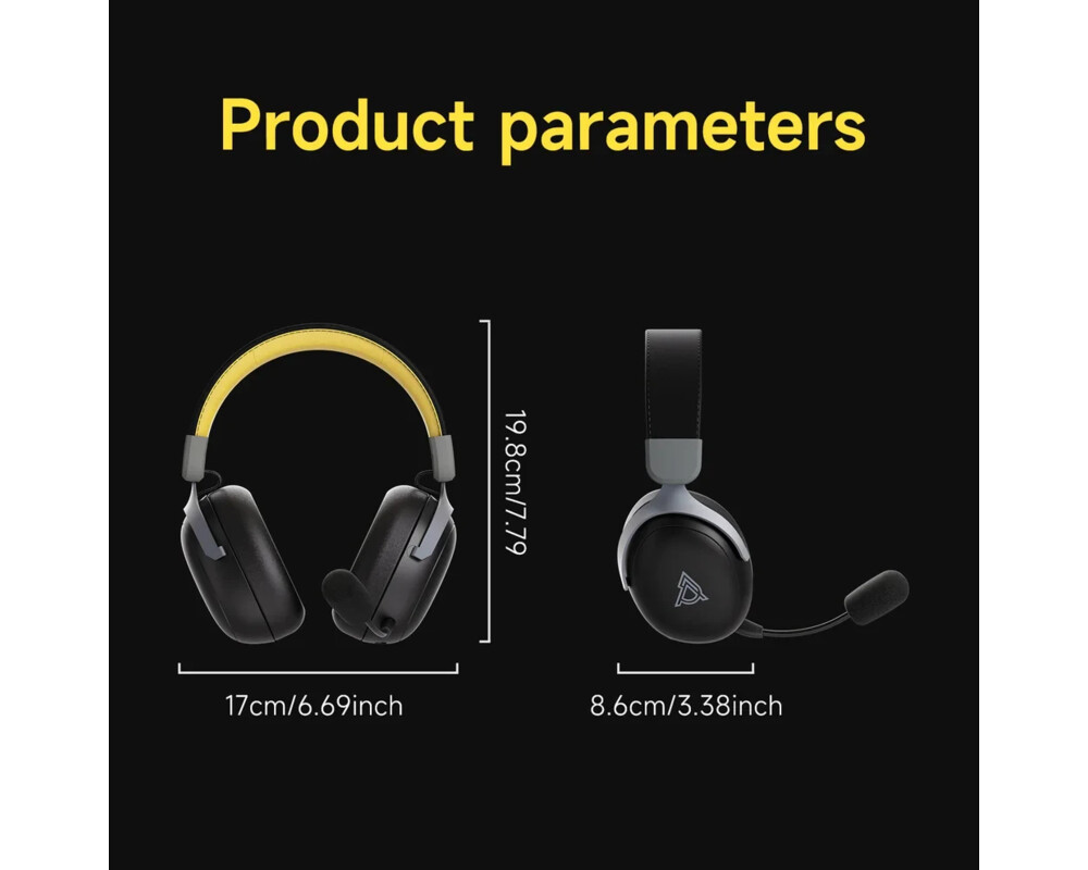 Слушалки Ajazz безжични Wireless - AHM08 MAX Black 7