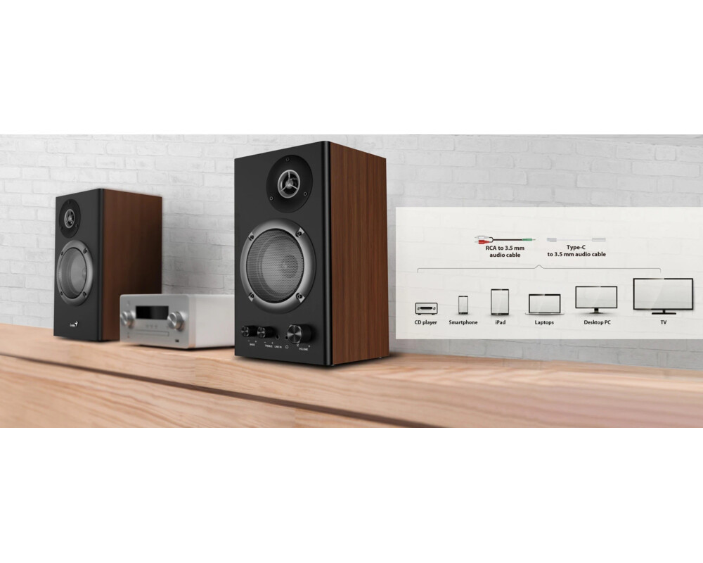 Тонколони Genius Speakers 2.0 - SP-HF1200B - 36W RMS 5