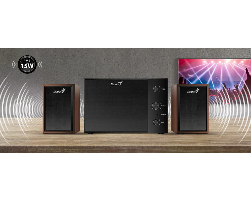Тонколони Genius Speakers 2.1 - SW-2.1 350 - 15W RMS 5