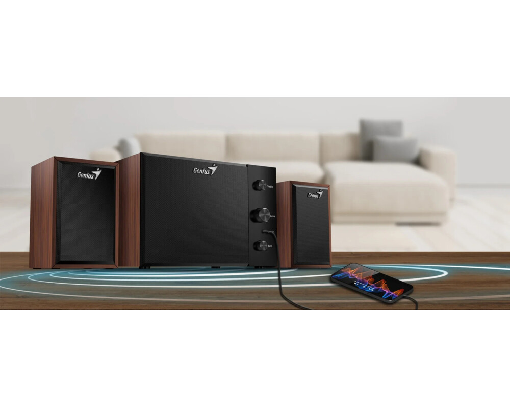 Тонколони Genius Speakers 2.1 - SW-2.1 350 - 15W RMS 6