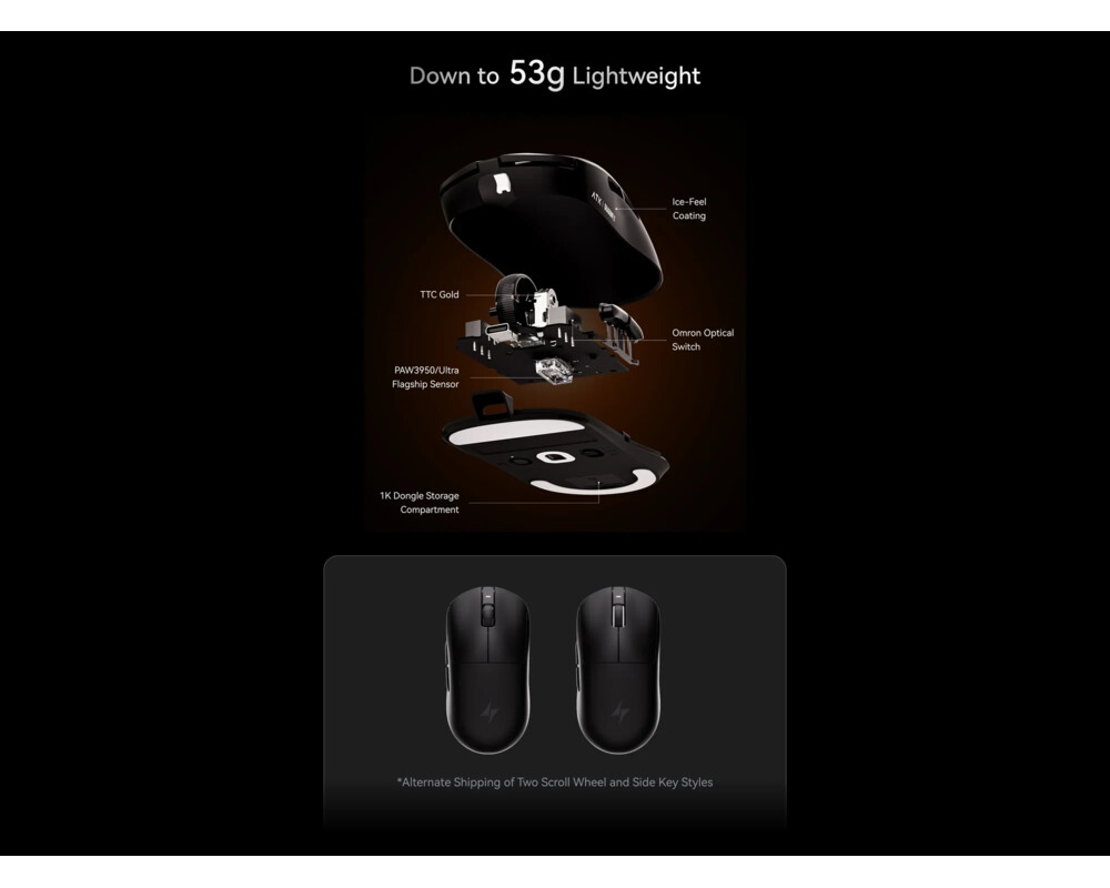 Мишка ATK професионална Wireless Gaming Mouse A9 Tri-mode Nearlink - 1K 5