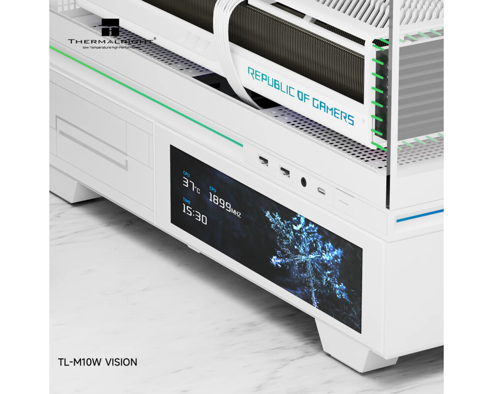 Кутия Thermalright mATX - TL-M10 Vision White - 4 x 120 mm ARGB included 3