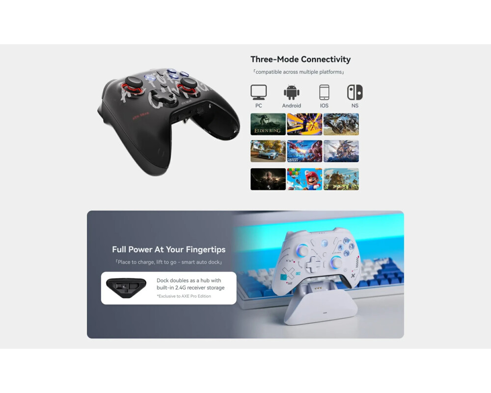 Джойстици и Геймпадове ATK геймпад Gamepad Set Battleaxe Pro - Hall Effect 7