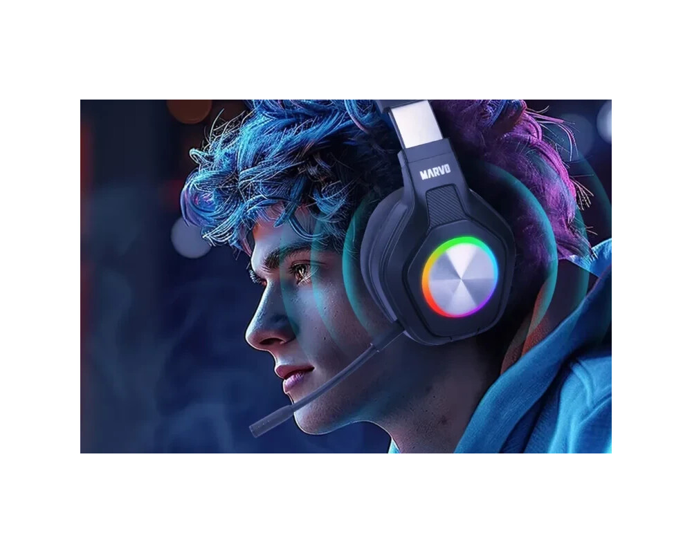 Слушалки Marvo безжични Pulz 80W - Bluetooth 9