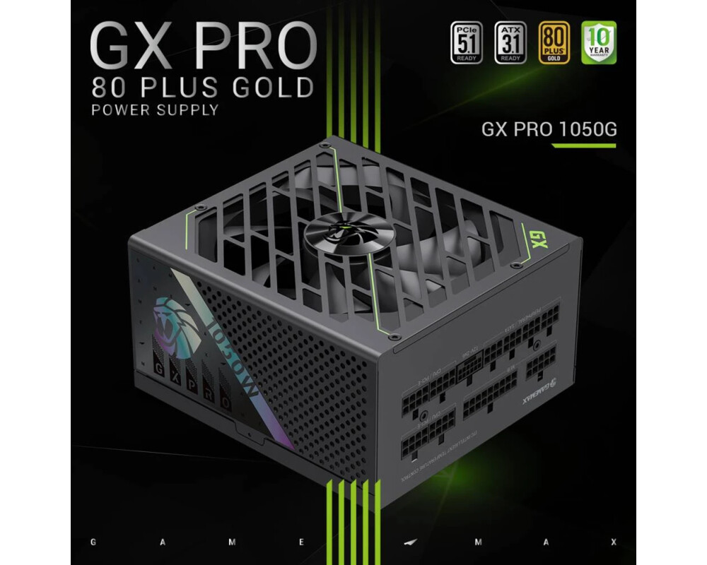 Захранване Gamemax ATX 3.1 1050W Gold 5