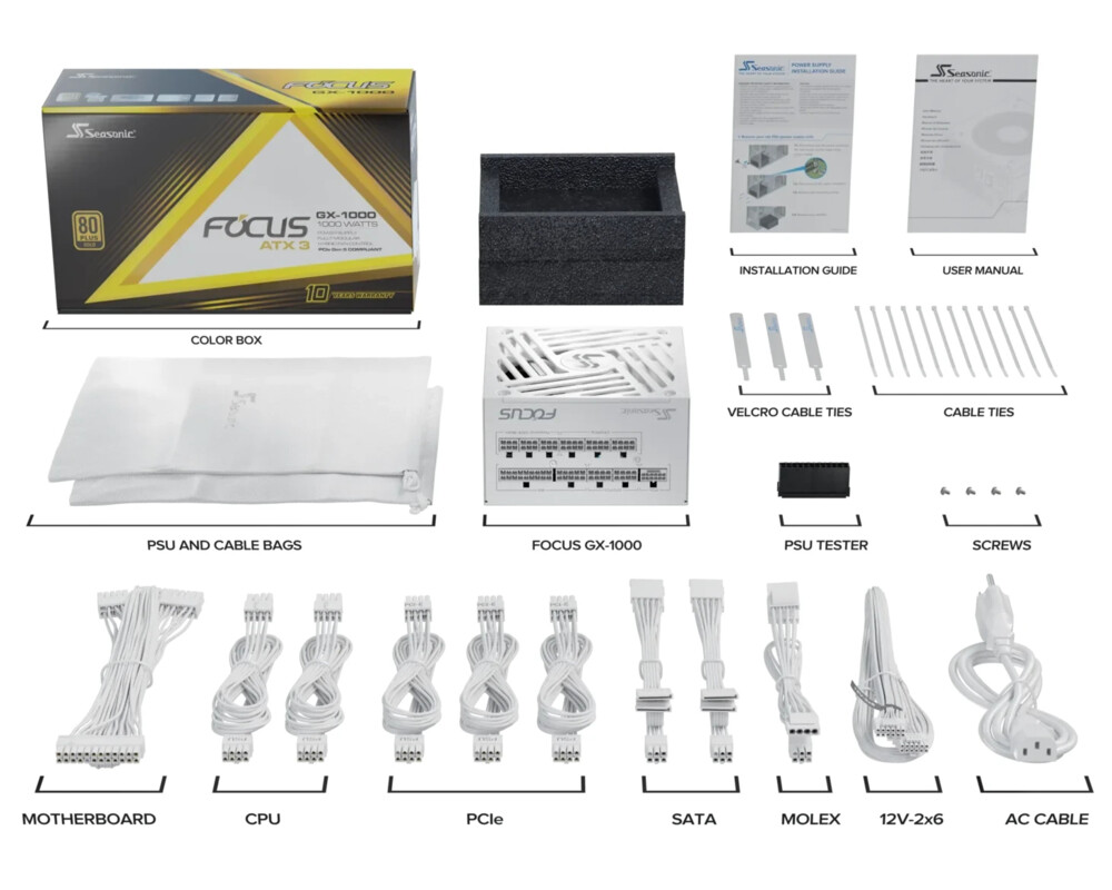 Захранване Seasonic ATX 3.1 1000W Gold 10