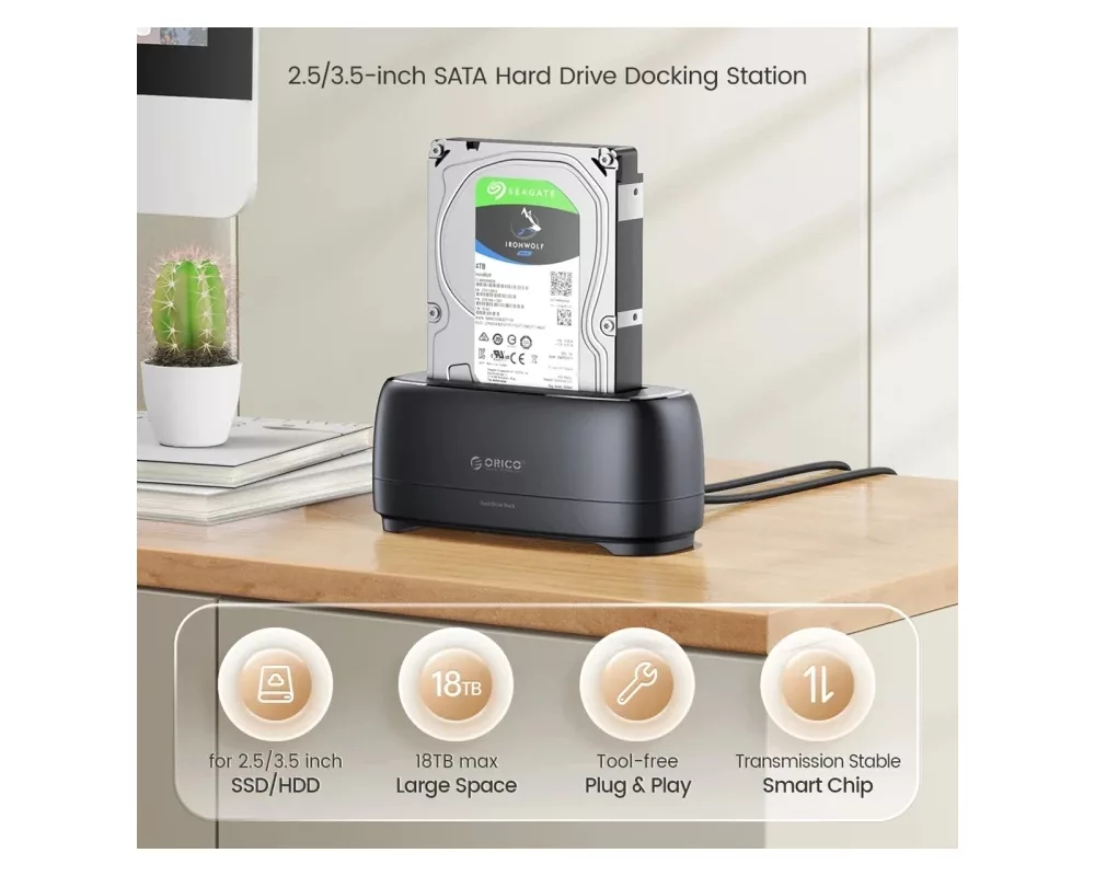 Аксесоар за съхранение Orico докинг станция Storage - HDD/SSD D... 8