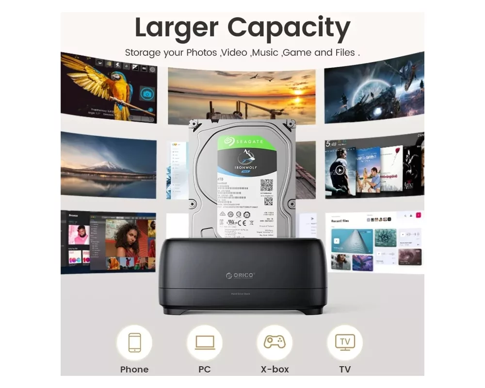 Аксесоар за съхранение Orico докинг станция Storage - HDD/SSD D... 7