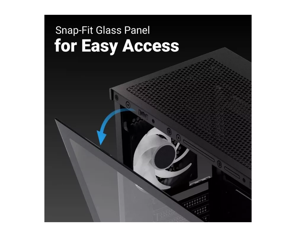 Кутия AeroCool ATX - P500D Digi-G-BK-v1 - Digital Display 8