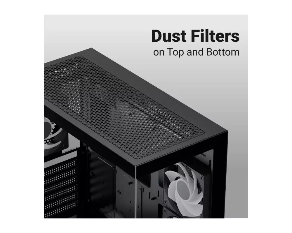 Кутия AeroCool ATX - P500D Digi-G-BK-v1 - Digital Display 9