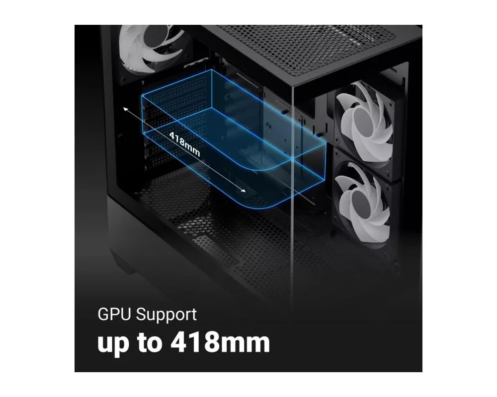 Кутия AeroCool ATX - P500D Digi-G-BK-v1 - Digital Display 10