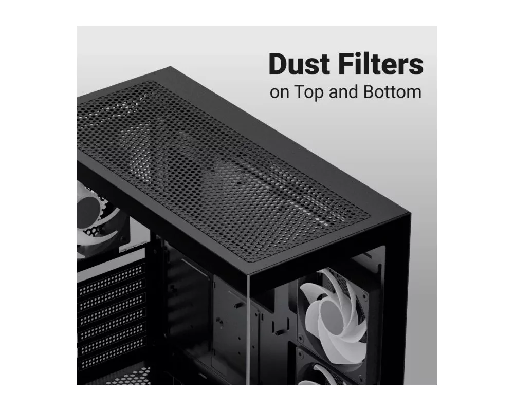 Кутия AeroCool mATX - P300D Digi-G-BK-v1 - Digital Display 12