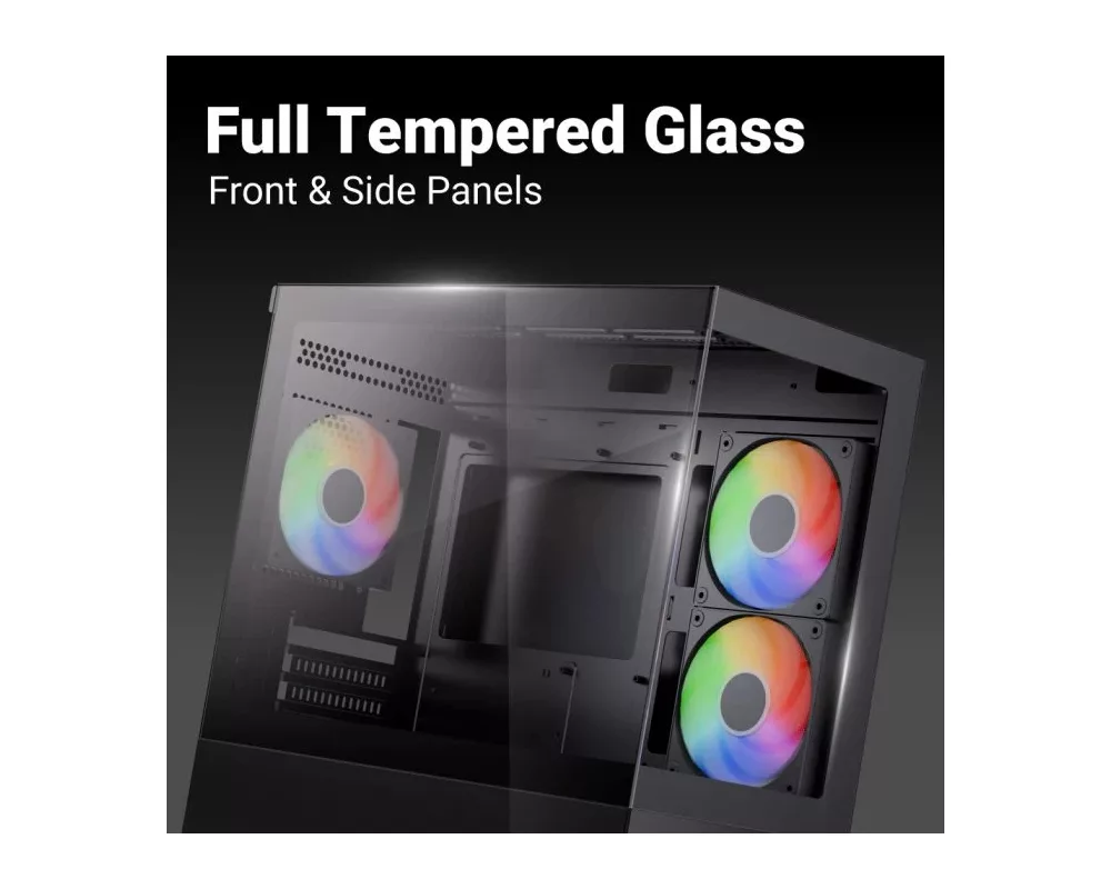 Кутия AeroCool mATX - P300D Digi-G-BK-v1 - Digital Display 9