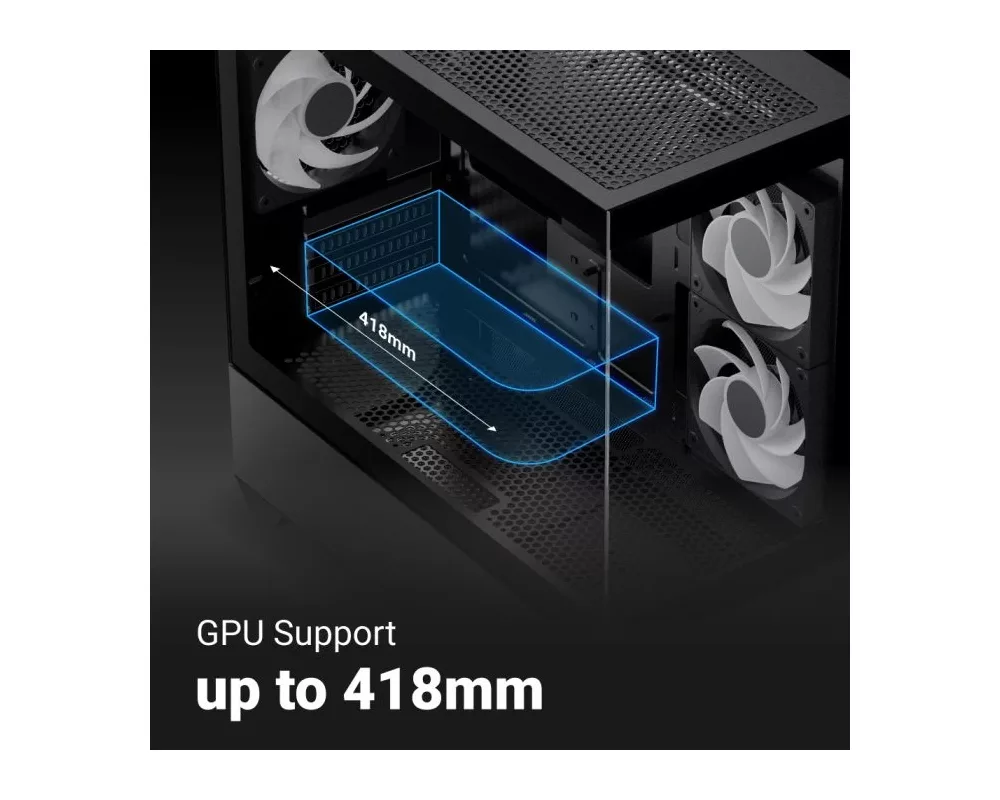 Кутия AeroCool mATX - P300D Digi-G-BK-v1 - Digital Display 13