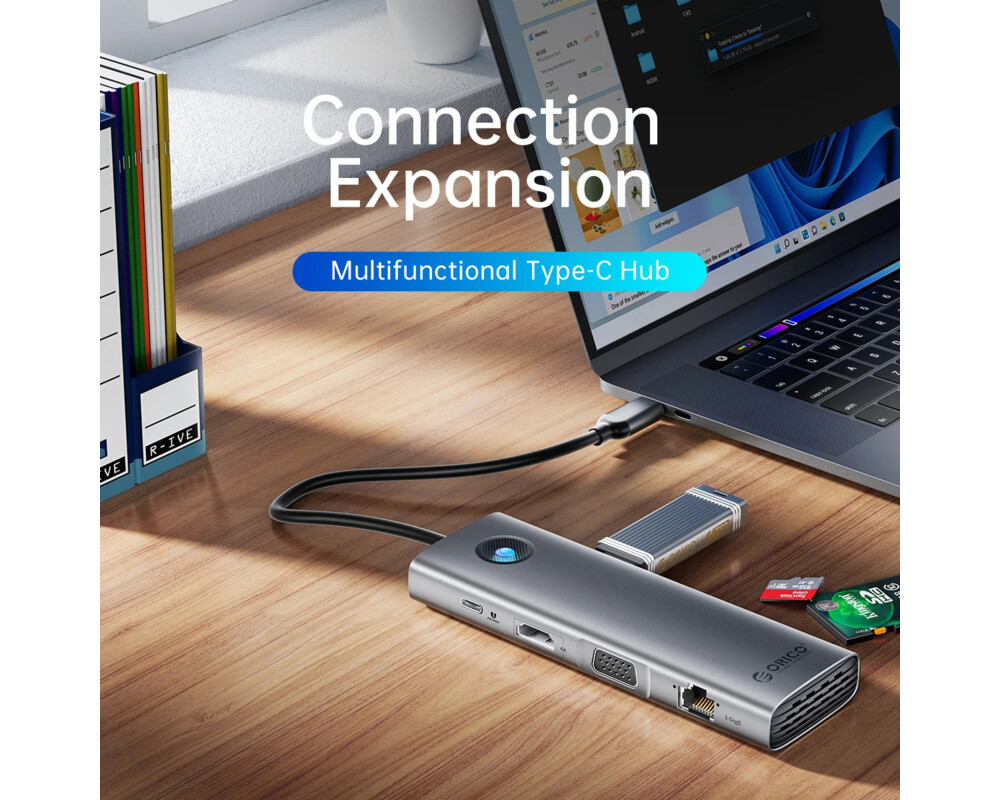 Докинг станция Orico Docking Station Type-C - PW11-9P-GY-EP - HDMI x 1 5