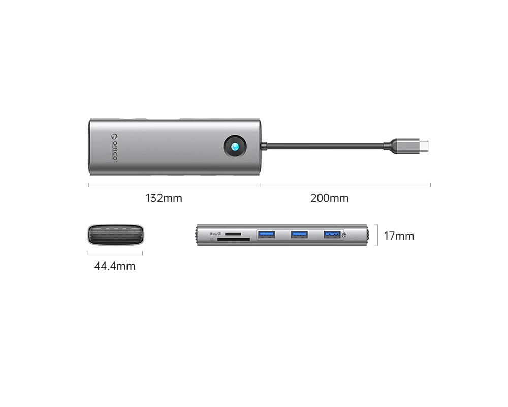 Докинг станция Orico Docking Station Type-C - PW11-9P-GY-EP - HDMI x 1 3