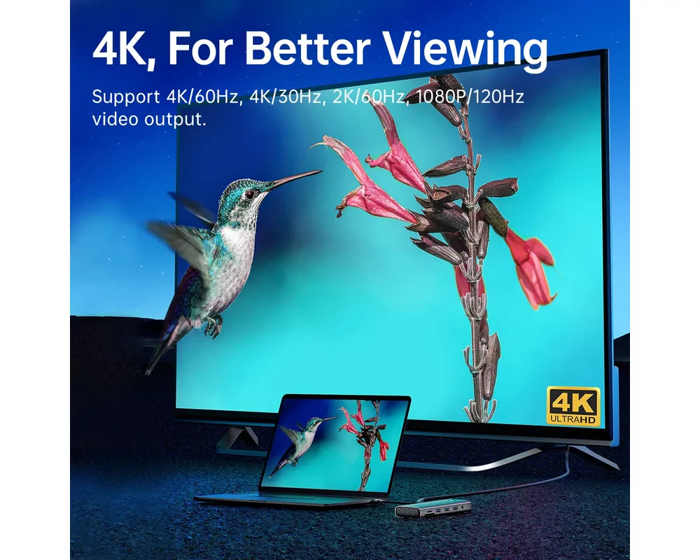 Докинг станция Orico Docking Station Type-C - PW11-9P-GY-EP - HDMI x 1 12