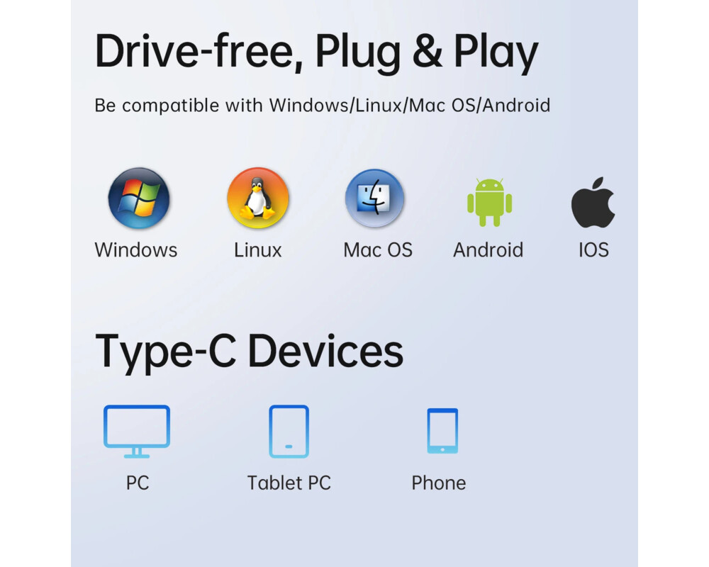 Докинг станция Orico Docking Station Type-C - PW11-9P-GY-EP - HDMI x 1 14