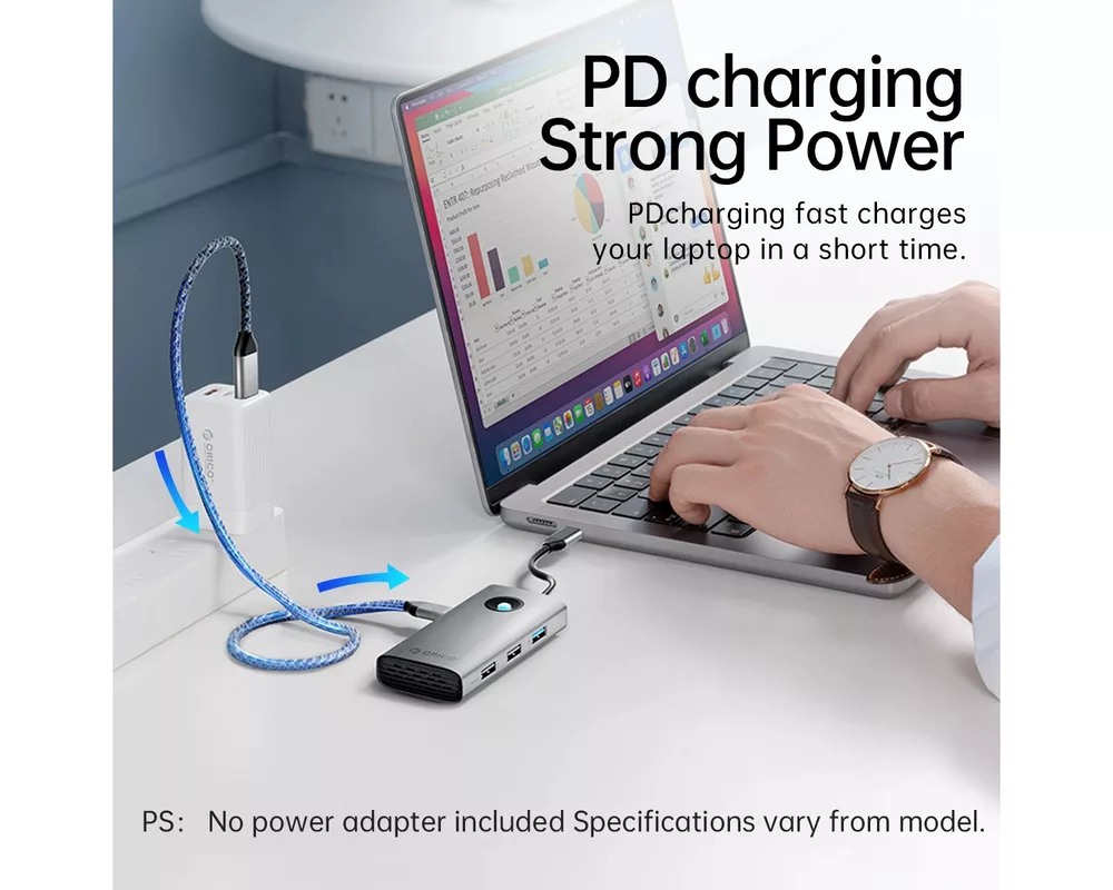 Докинг станция Orico Docking Station Type-C - PW11-6PCR-GY-EP - HDMI x 1 14