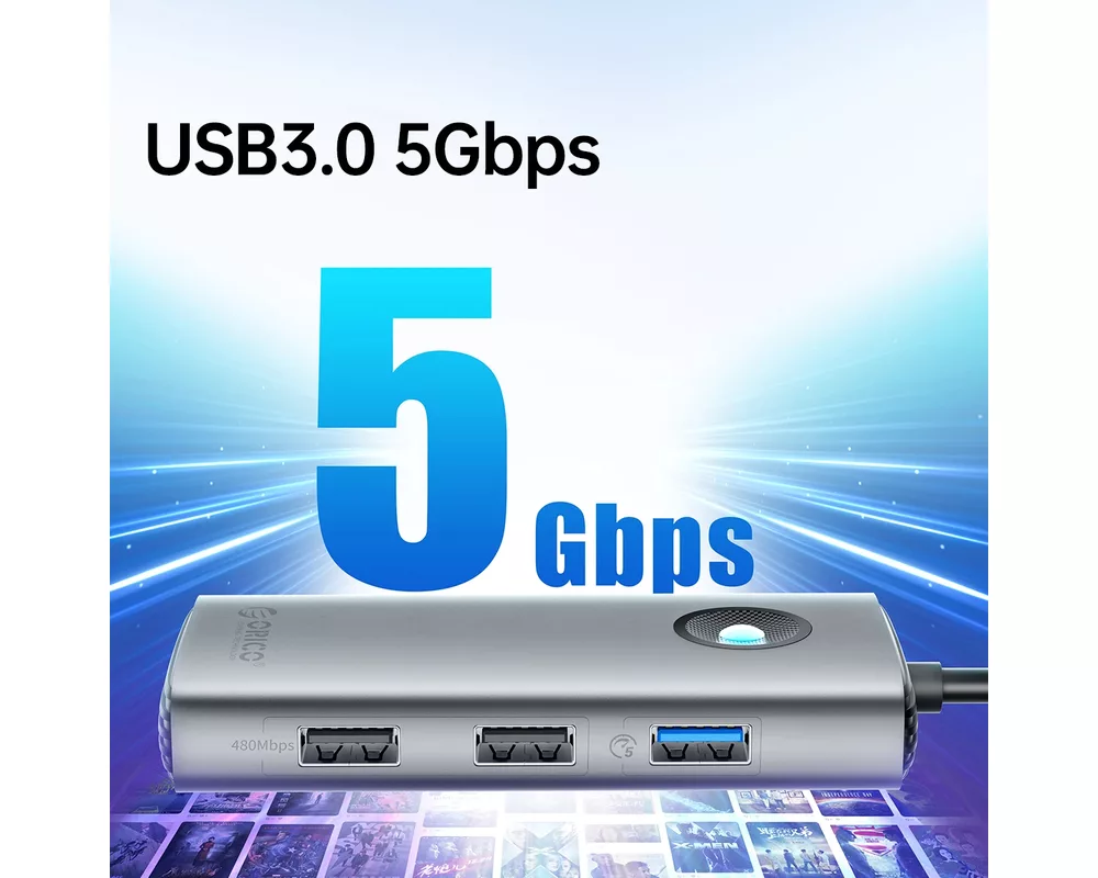 Докинг станция Orico Docking Station Type-C - PW11-6PCR-GY-EP - HDMI x 1 10