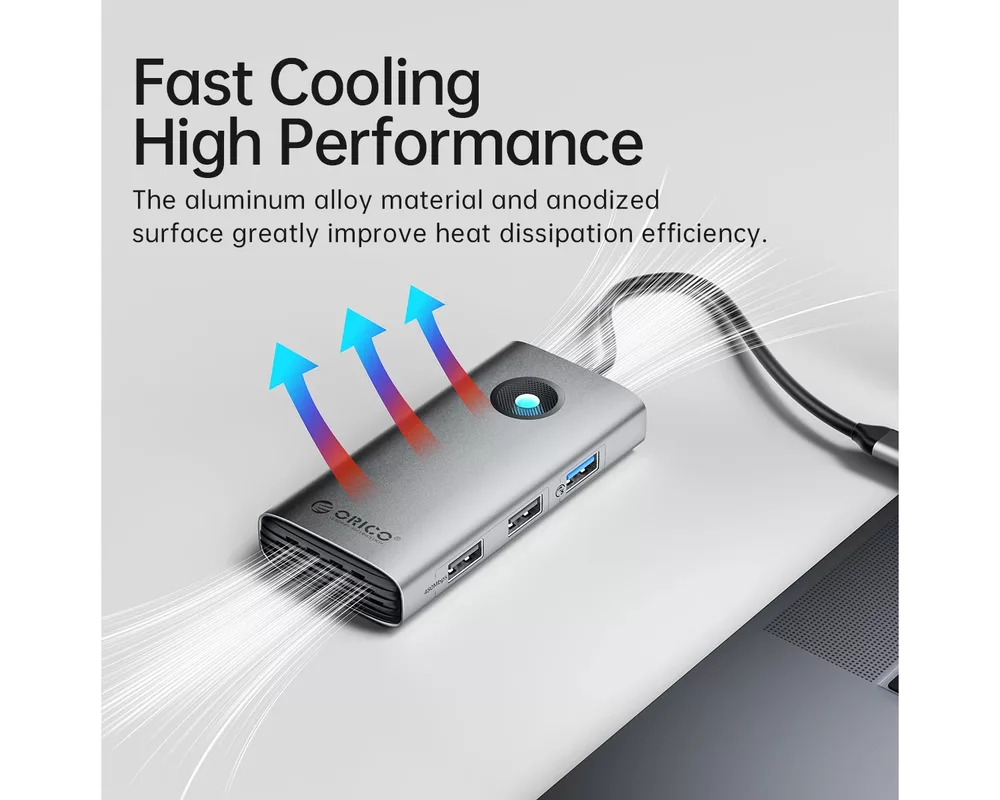 Докинг станция Orico Docking Station Type-C - PW11-6PCR-GY-EP - HDMI x 1 11