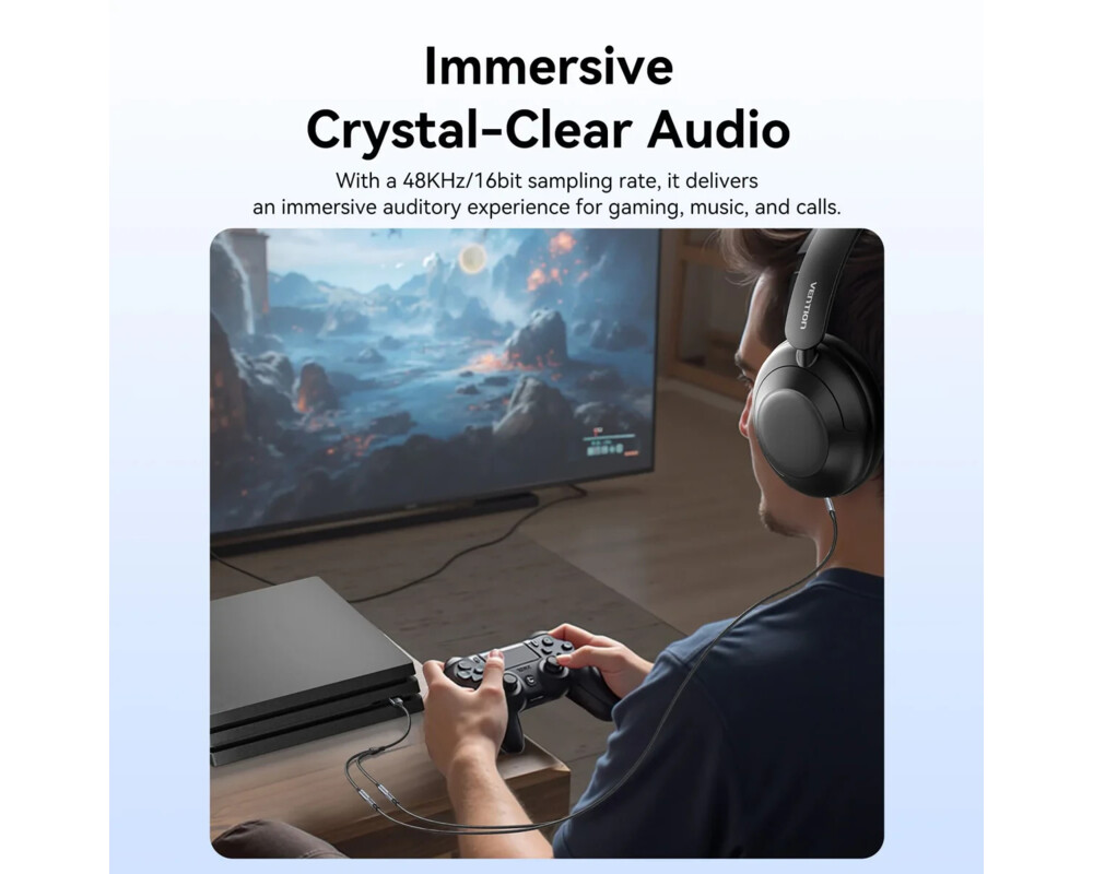 Звукова карта Vention USB Sound card 2-Port 0.25M Gray... 4