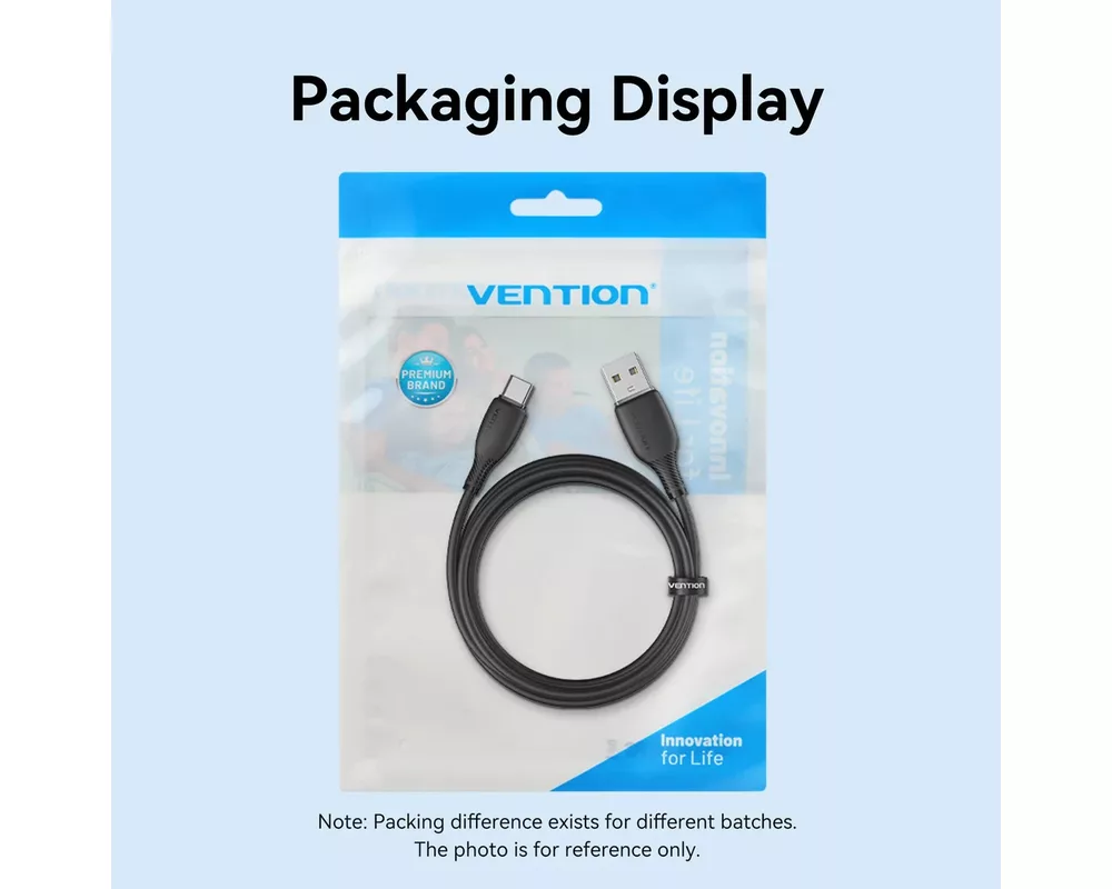 Кабел Vention Кабел USB 2.0 A Male to C Male 3... 13