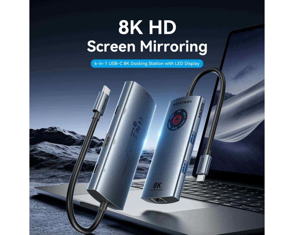 Докинг станция Vention Docking Station Type-C - TQZHB - 8K 2