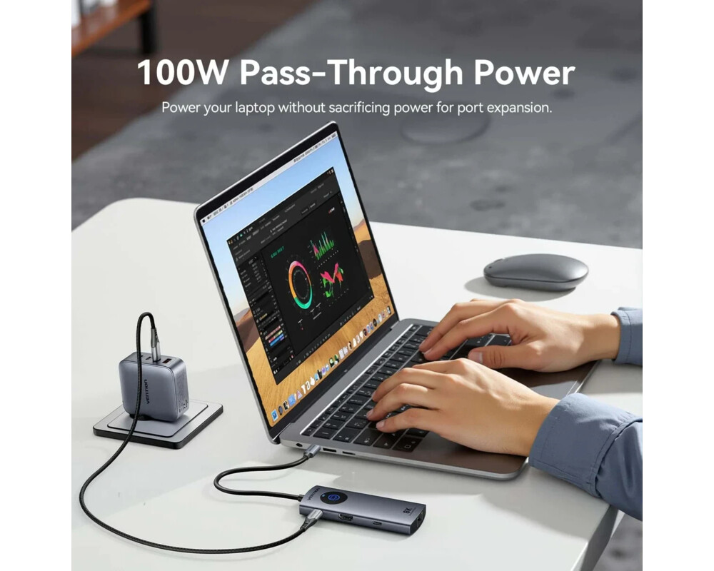 Докинг станция Vention Docking Station Type-C - TQZHB - 8K 8