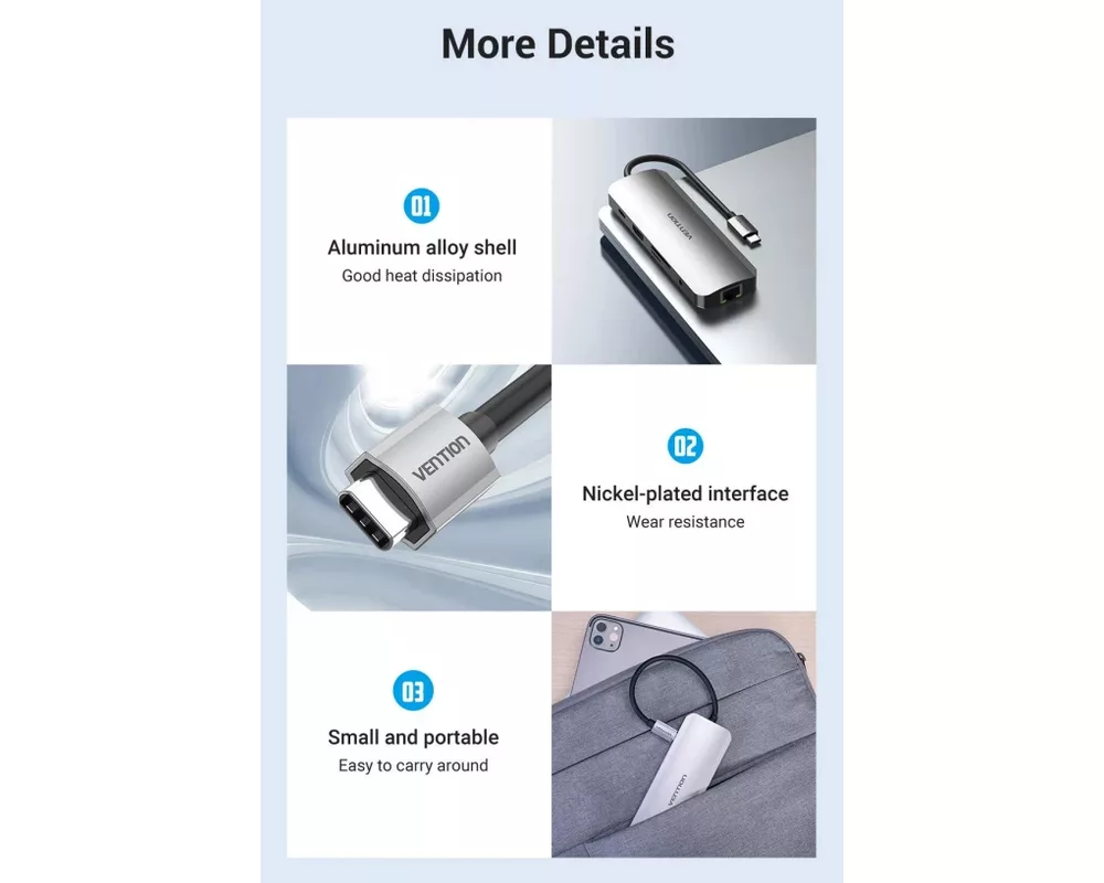 Докинг станция Vention Docking Station Type-C - TOLHB - HDMI x 1 13