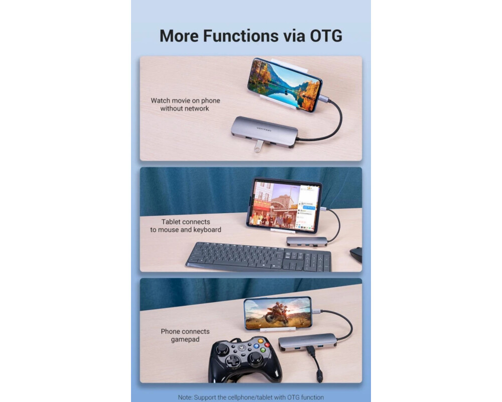 Докинг станция Vention Docking Station Type-C - TOLHB - HDMI x 1 11