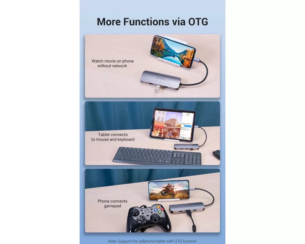 Докинг станция Vention Docking Station Type-C - TOLHB - HDMI x 1 11