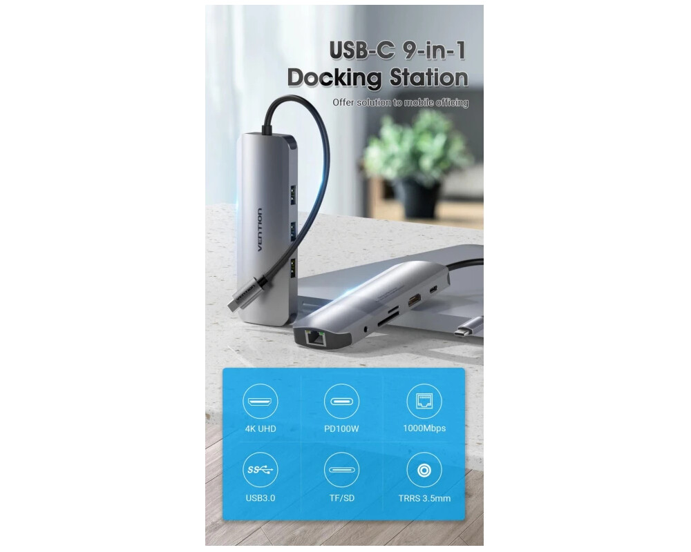 Докинг станция Vention Docking Station Type-C - TOLHB - HDMI x 1 2