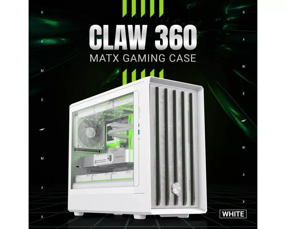 Кутия Gamemax mATX - CLAW 360 WH 8