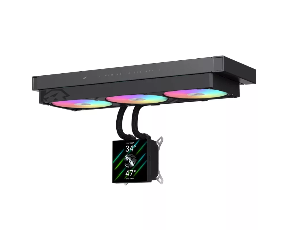 Охладител за процесор Gamemax GLACIER 360 LCD BK - Addressable... 4