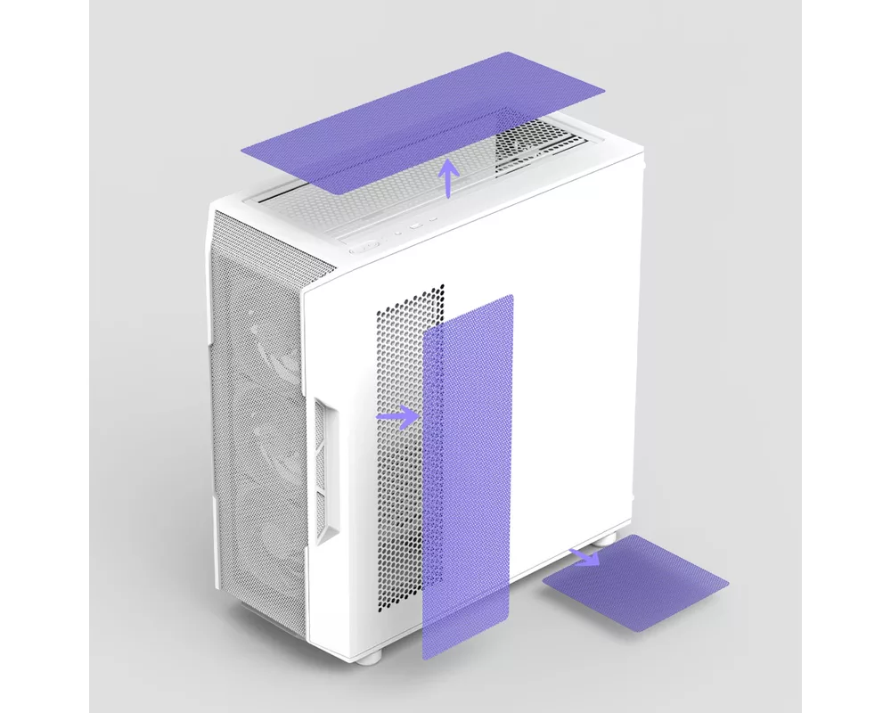 Кутия Zalman ATX - I3 NEO V2 White - RGB 12