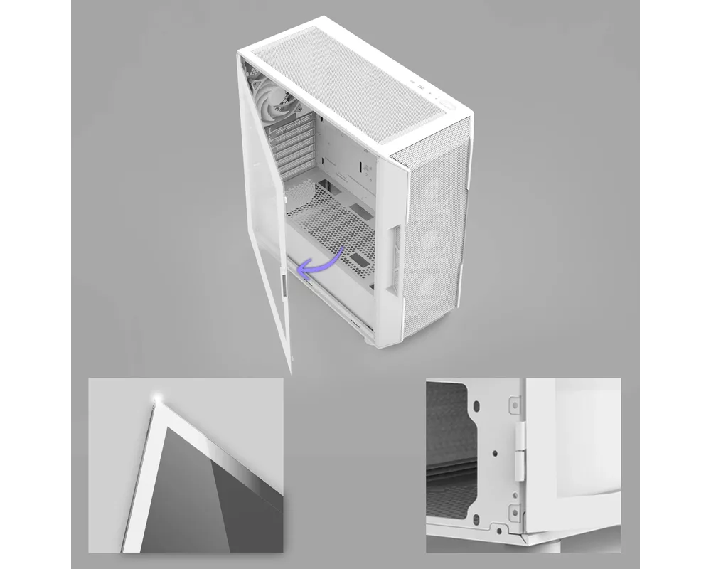 Кутия Zalman ATX - I3 NEO V2 White - RGB 15