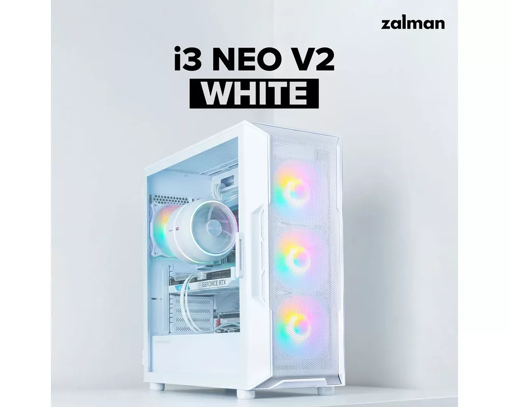 Кутия Zalman ATX - I3 NEO V2 White - RGB 14