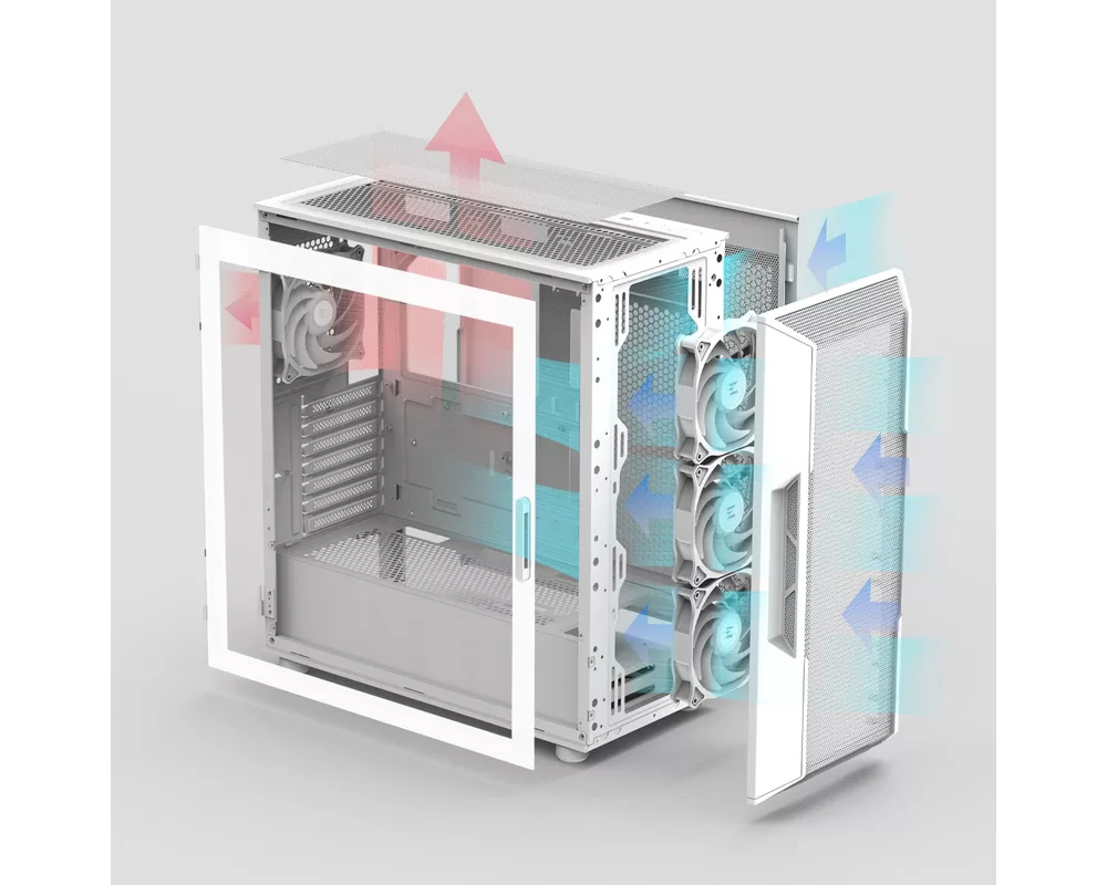 Кутия Zalman ATX - I3 NEO V2 White - RGB 10