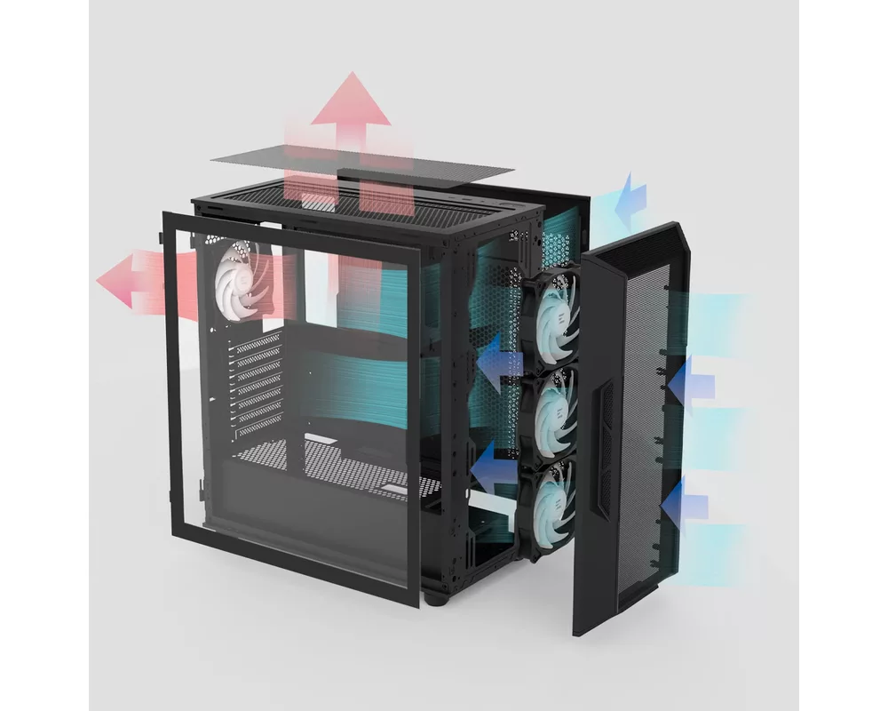 Кутия Zalman ATX - I3 NEO V2 Black - RGB 11