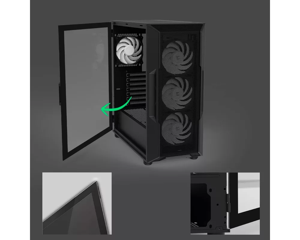 Кутия Zalman ATX - I3 NEO V2 Black - RGB 18