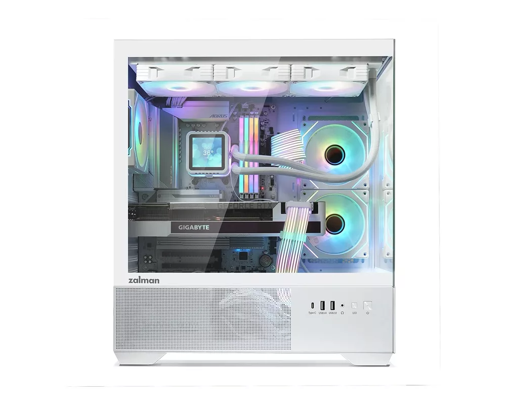 Кутия Zalman ATX - Chronix WHITE V2 - 3 x 120 mm A-RGB 4