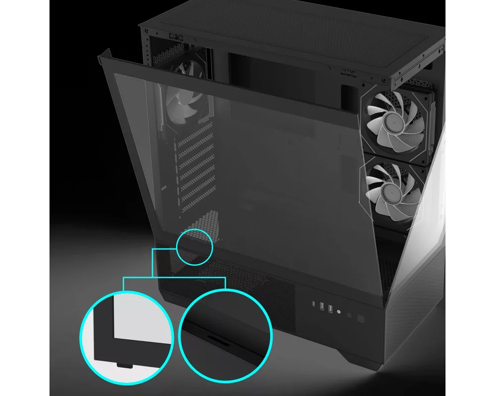 Кутия Zalman ATX - Chronix BLACK V2 - 3 x 120 mm A-RGB 20