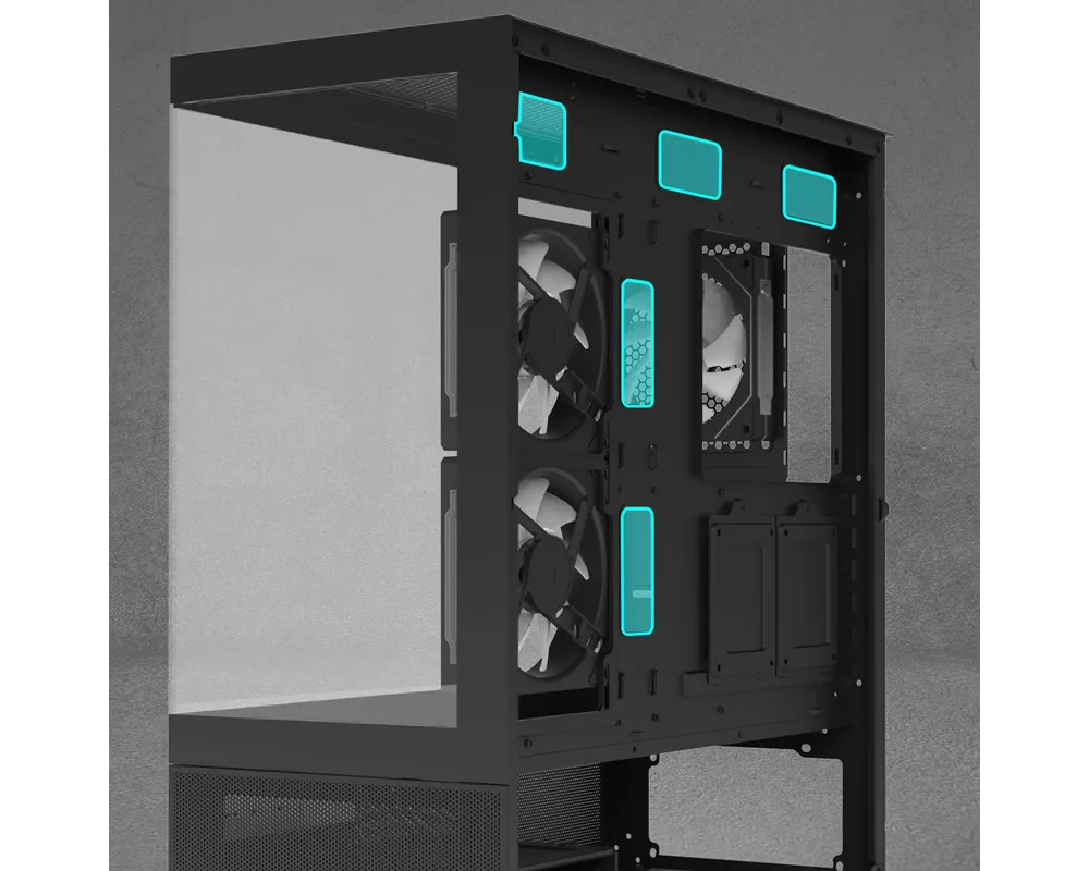 Кутия Zalman ATX - Chronix BLACK V2 - 3 x 120 mm A-RGB 22