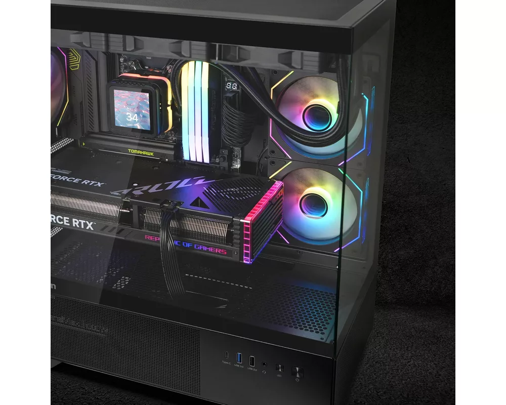 Кутия Zalman ATX - Chronix BLACK V2 - 3 x 120 mm A-RGB 12