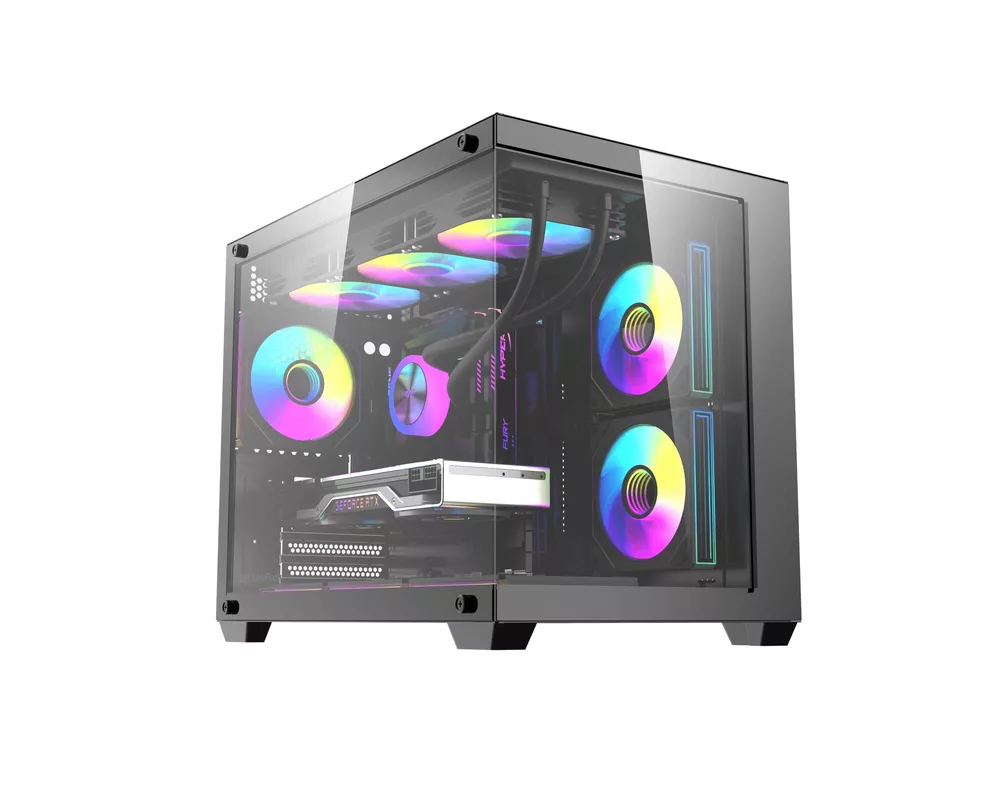 Кутия Darkflash mATX - B275 PRO Black - 6 x 12... 2