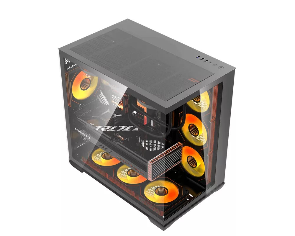 Кутия Darkflash EATX - C280 Black - 7 ARGB fan... 5