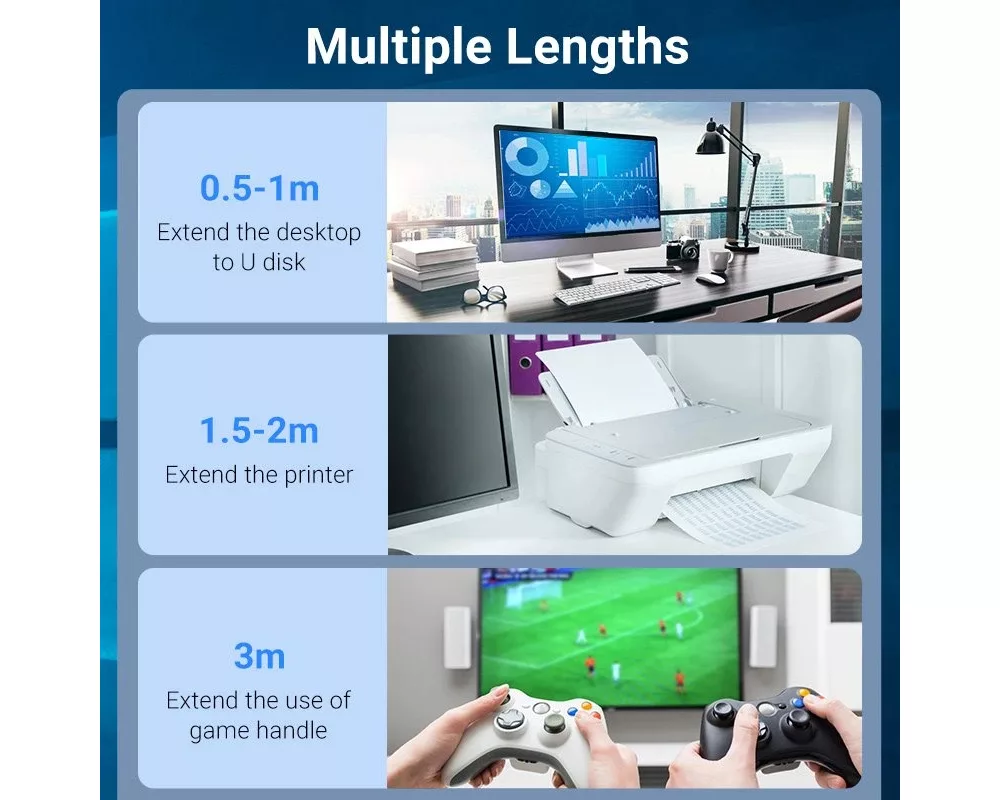 Кабел Vention Кабел USB 3.0  Extension AM / AF... 14